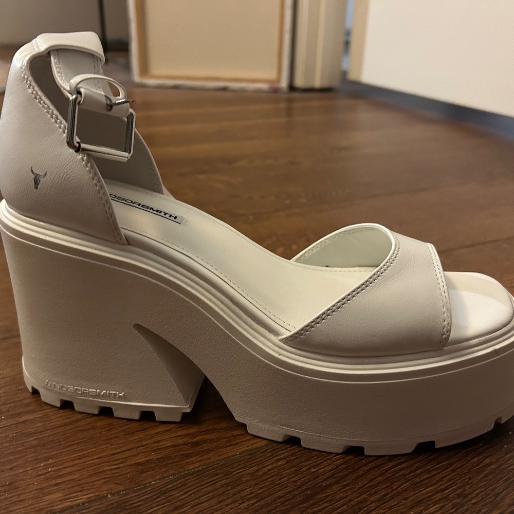 Windsor Smith White Platform Heels